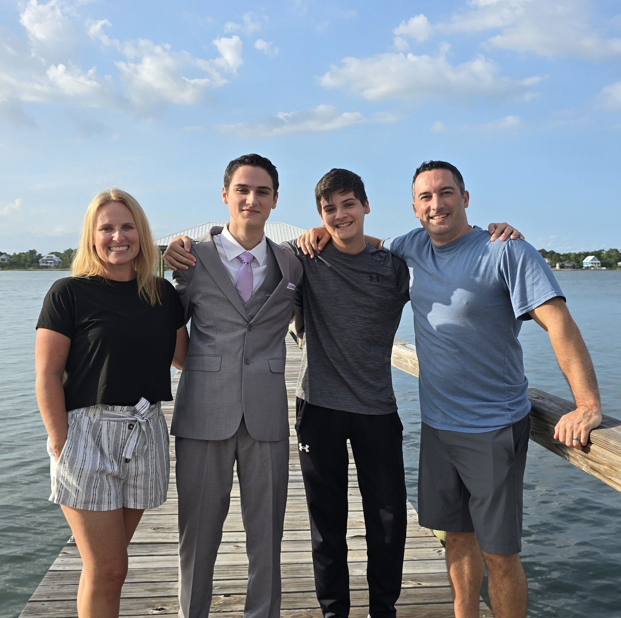 The Davis family in Gulf Shores